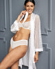 Stylish Silk Robe | Sheer Sleeve Silk Robe | Less Is Amor
