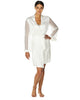 Stylish Silk Robe | Sheer Sleeve Silk Robe | Less Is Amor